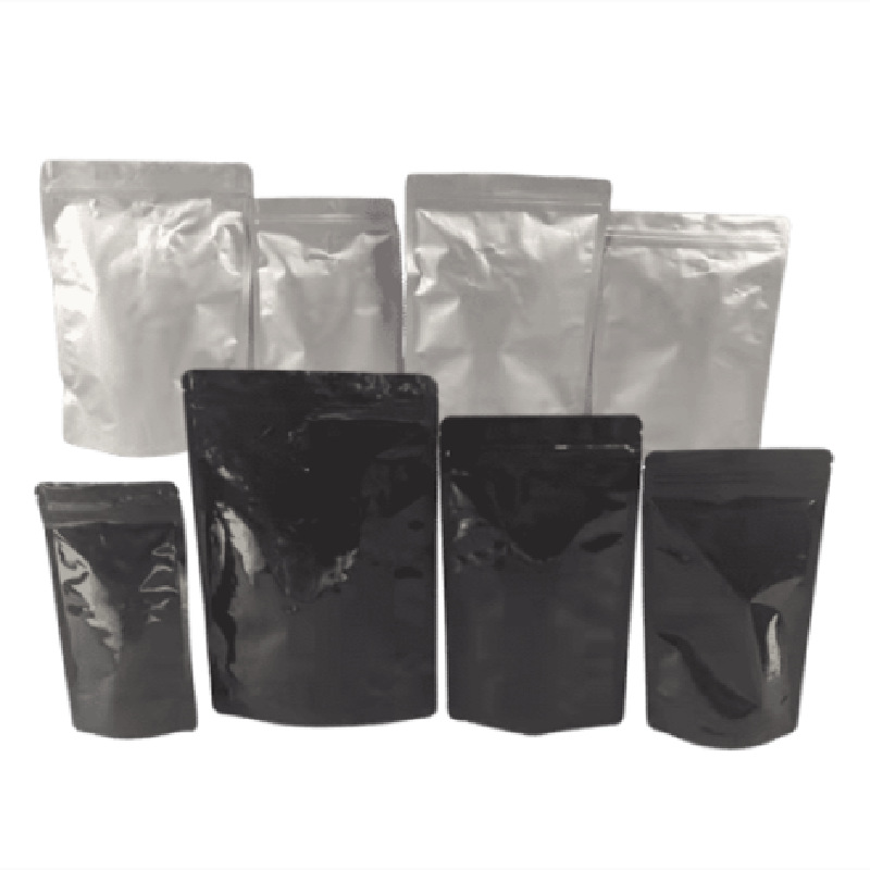 Tea packaging self-sealing aluminum foil bag spot meal replacement powder dried fruit snack food packaging bag self-supporting fish bait zipper bag
