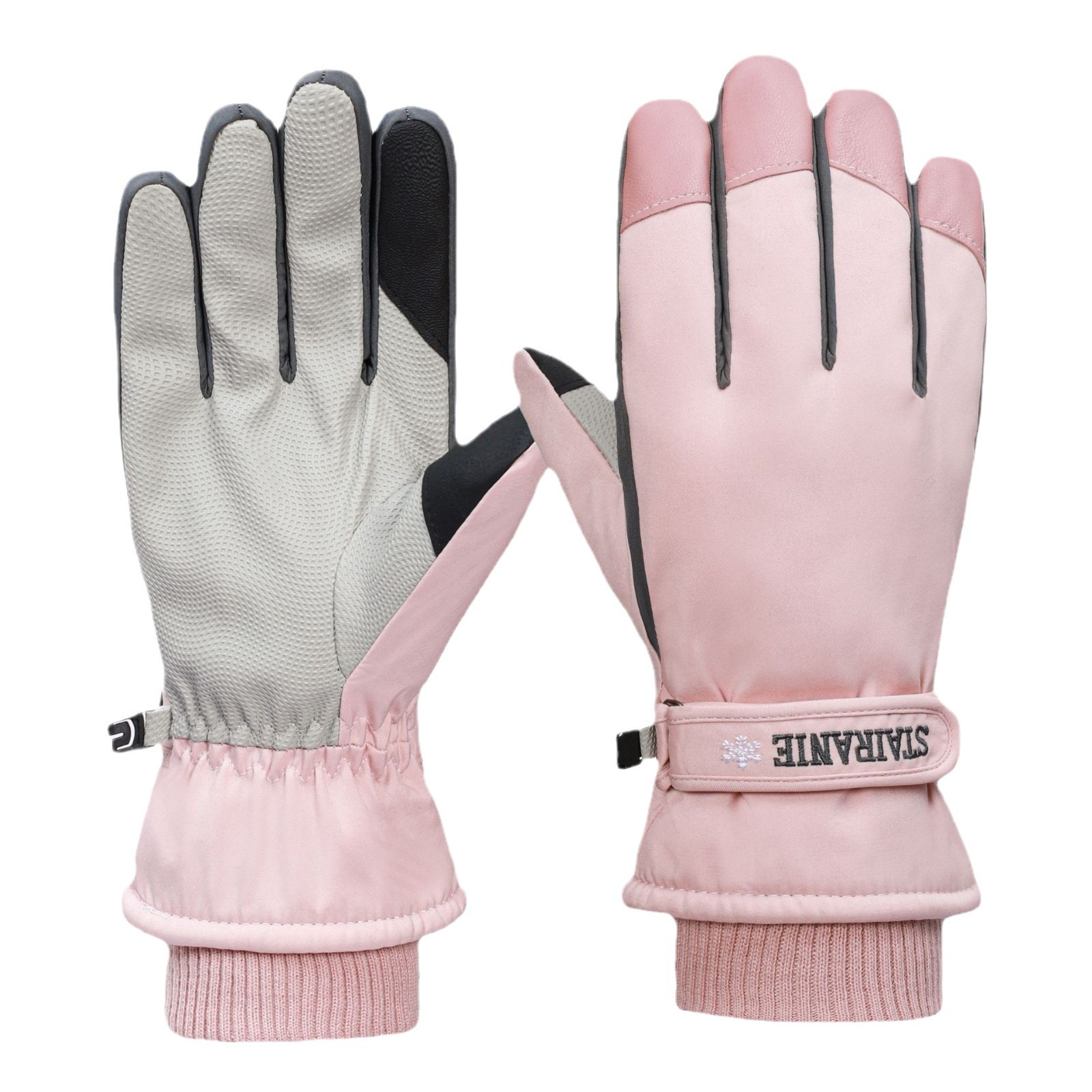 Guantes de algodón para hombres y mujeres invierno cálido guantes de esquí forrados de lana gruesa impermeable cálido al aire libre guantes de pantalla táctil