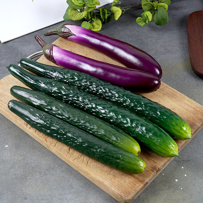 擬似擬似偽果物野菜ソフトサイズ苦いキュウリ青瓜ナスモデルキッチン装飾家庭置物おもちゃ|undefined