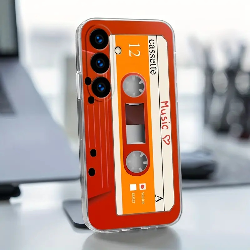 跨境热销款S25ULTRA三星透明手机壳磁带S23FE手机保护套S24小众22