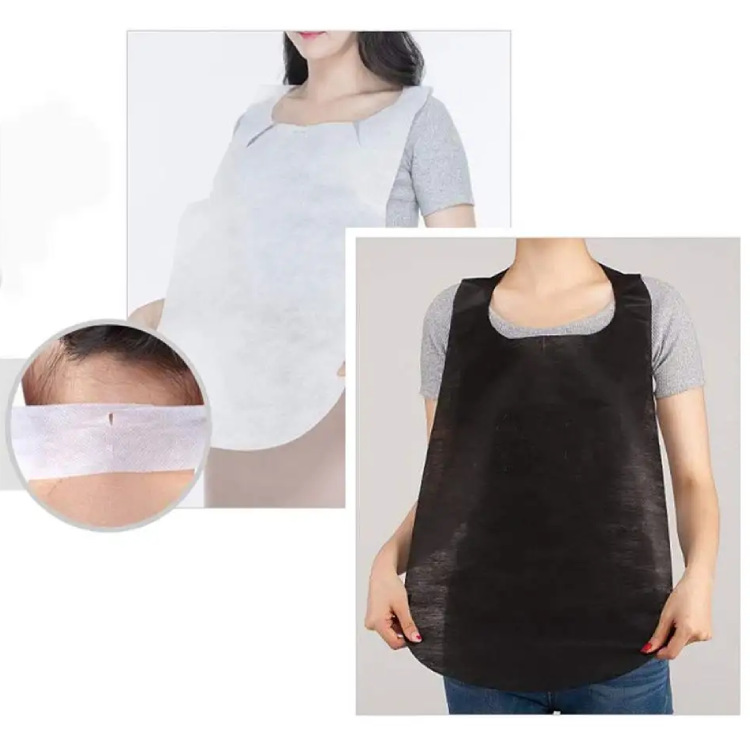 Delantal desechable japonés no tejido langosta mariscos olla caliente barbacoa barbacoa restaurante delantal desechable calidad A