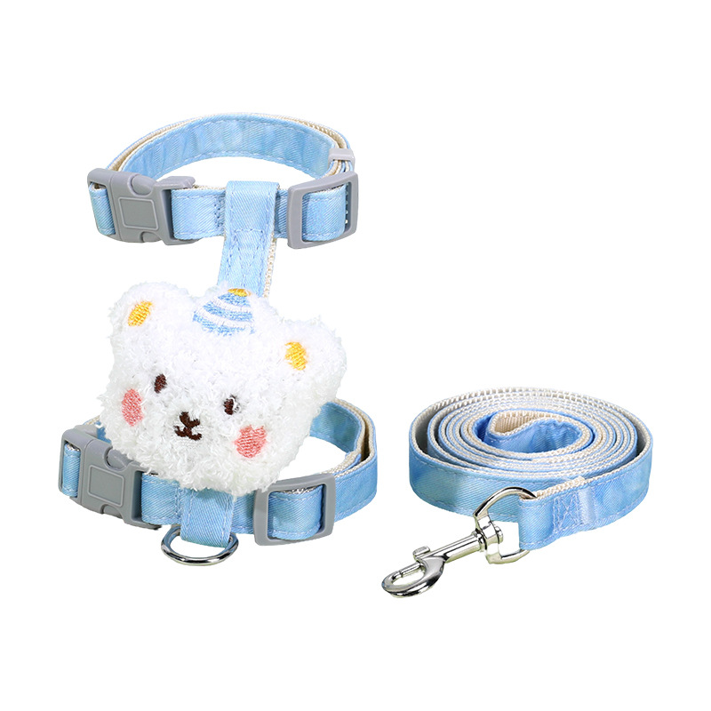 Cuerda de tracción para gatos para evitar la liberación Cuerda especial para caminar para gatos en forma de I Correa para gatos ajustable Gradiente fabricante de pecho y espalda para gatos