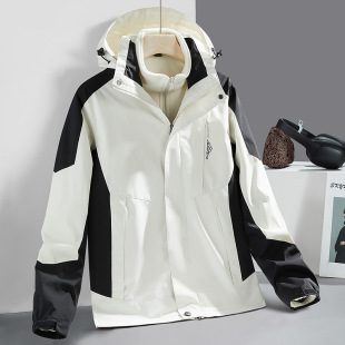 Outdoor three-in-one assault suit for men and women couples mountaineering suit windproof waterproof jacket breathable waterproof jacket custom-made
