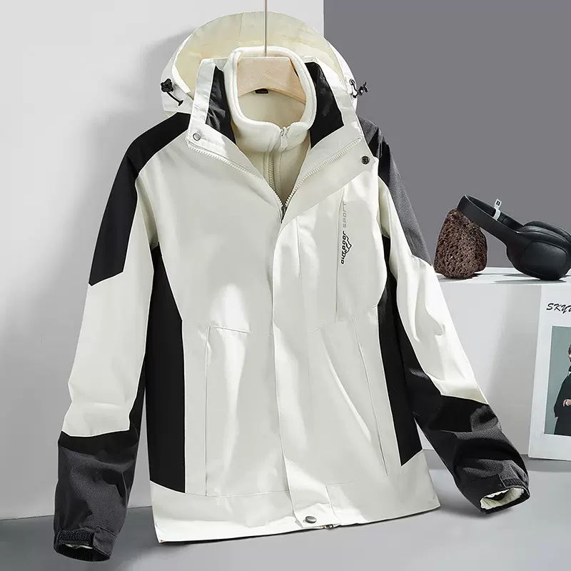 户外三合一冲锋衣男女情侣登山服防风防水夹克透气防泼水外套定制