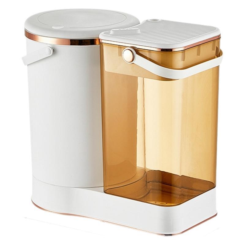 茶バケツ茶滓桶茶台廃バケツ乾湿分離ろ過ゴミ箱手提げ収納桶蓋付き密封桶|undefined