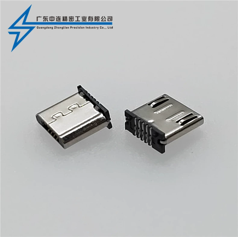 Китайский USB-разъем micro USB (штекер) MICRO штекер с фиксатором, колонный micro штекер