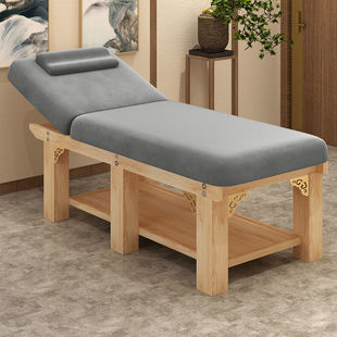 Solid Wood Beauty Bed, Special Wooden Massage Bed for Beauty Salon, Reinforced High-End Massage Therapy with Chest Hole, Eyelashes and Body Beauty