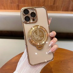 新しい1億回転ジャイロ携帯電話ケースホルダー減圧ホルダーバックステッカーホルダーCDパターン内蔵女性モデル