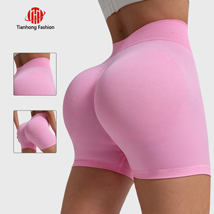 Cross-border shorts Amazon TK explosions high waist yoga pants women's fitness hip running fitness pants sports shorts