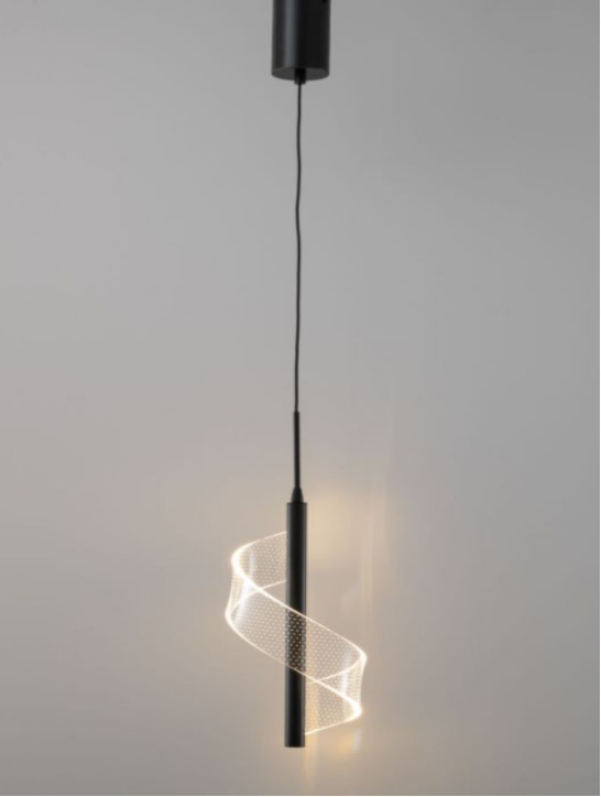 T1119 - monocabeza de oro negro D14 * H40cm / cable de suspensión de 1,6 m