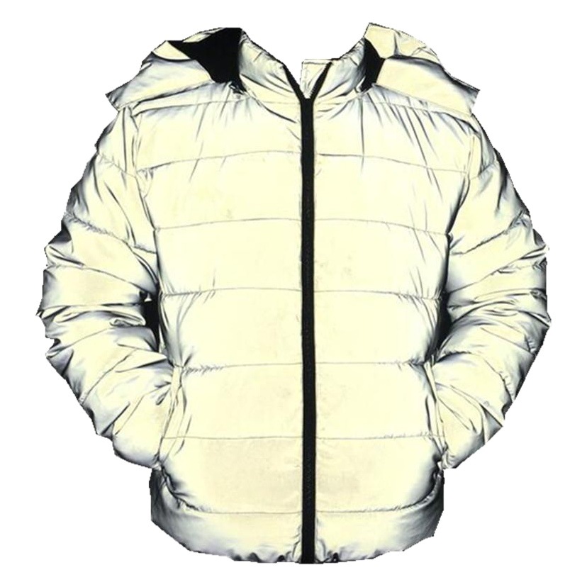 Invierno nuevo europeo y americano más tamaño reflectante abrigo de algodón acolchado para hombres y mujeres mismo abrigo de pan luminoso abrigo de algodón acolchado de moda transfronteriza