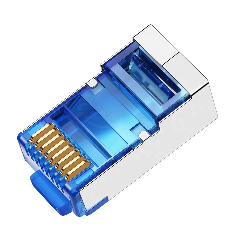 Mesh Crystal Head Шесть экранированных кристаллов Head Super Five Хрустальная головка через отверстие Производители разъема RJ45