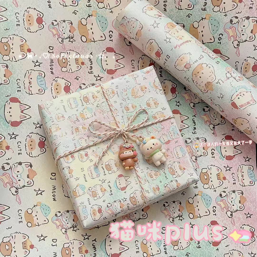 Nuevo papel de embalaje de regalos encantador y fresco regalos de cumpleaños de alto valor de gran tamaño flores materiales de embalaje al por mayor