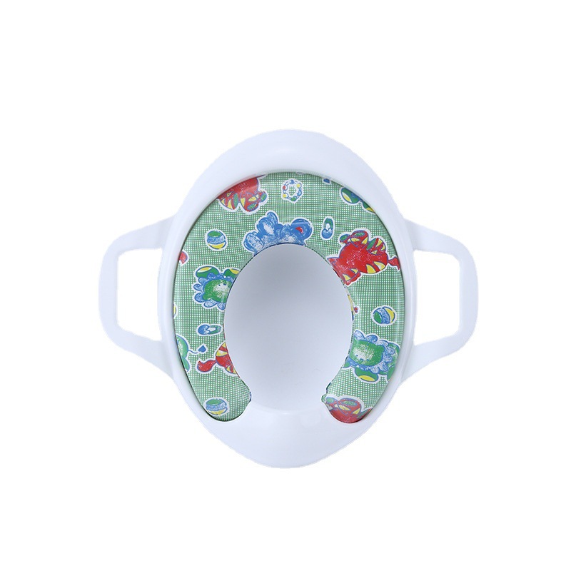 Nuevo bebé dibujos animados auxiliares inodoro anillo de asiento con pasamanos fábrica de inodoro al por mayor