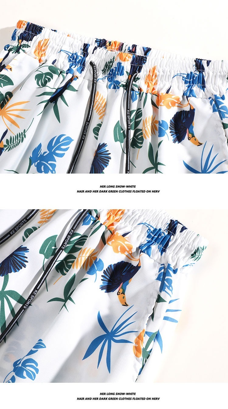 Herr skjortset hawaii blommig strandkläder lös retro stil_voghion.com