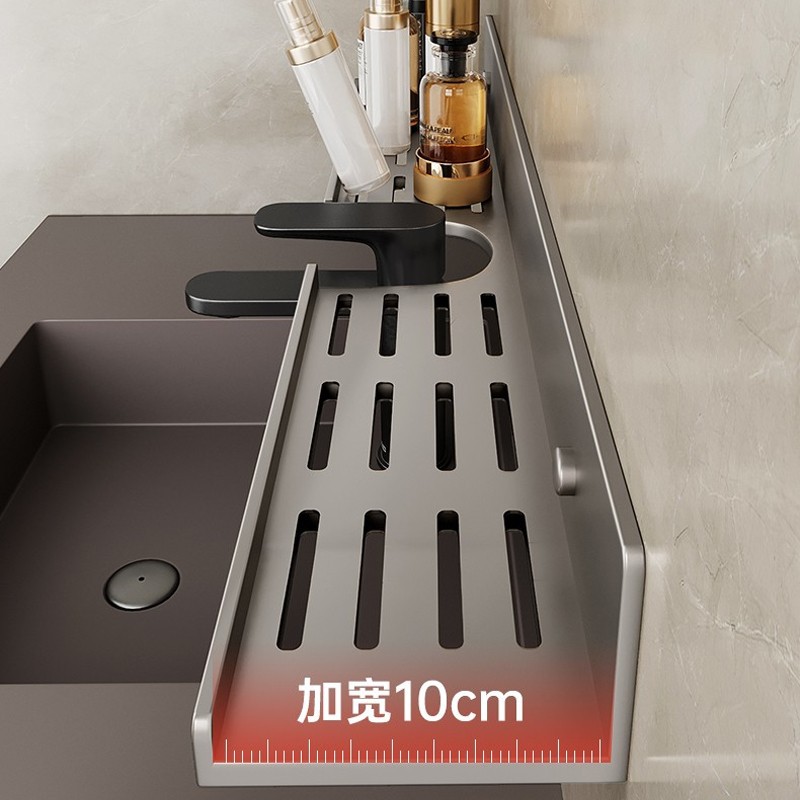 Bathroom shelf toilet space aluminum mirror front washbasin basin washbasin wall-mounted punch-free bathroom shelf