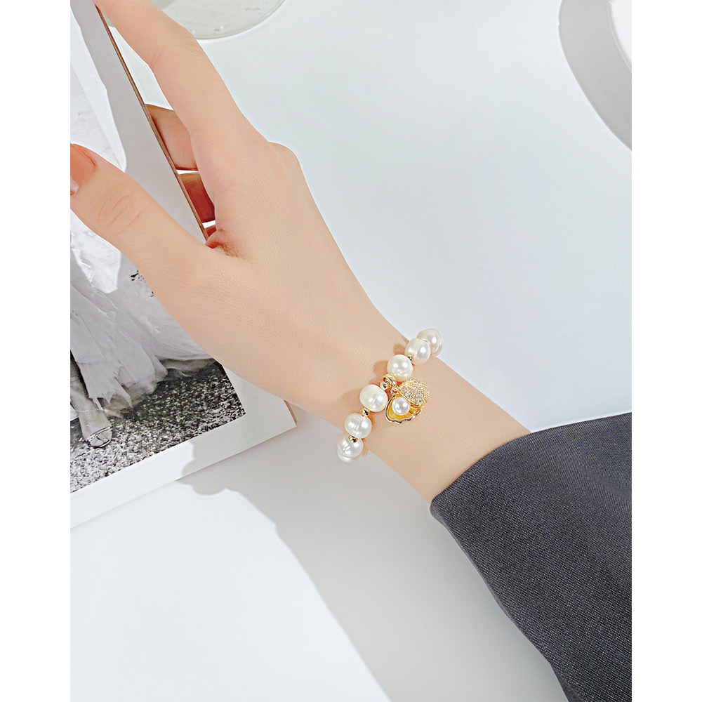 Fashion Shell Copper Bracelets Pearl No Inlaid Copper Bracelets