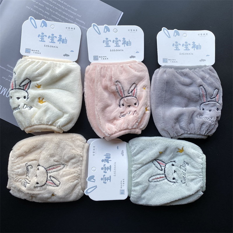 Franela impermeable bordada cocina del bebé de los hombres de las mujeres largo oversleeve mangas de la mano de los niños al por mayor estudiante Otoño e Invierno