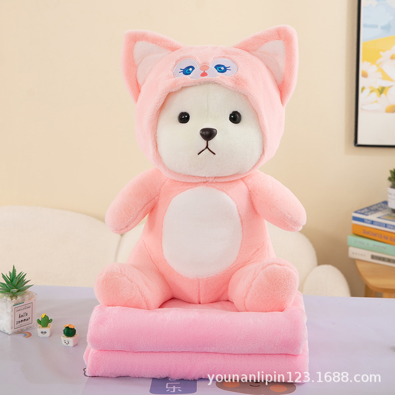 Oficina de dibujos animados almohada edredón de doble propósito almohada cojín del coche multi-funcional manta siesta Comercio exterior al por mayor