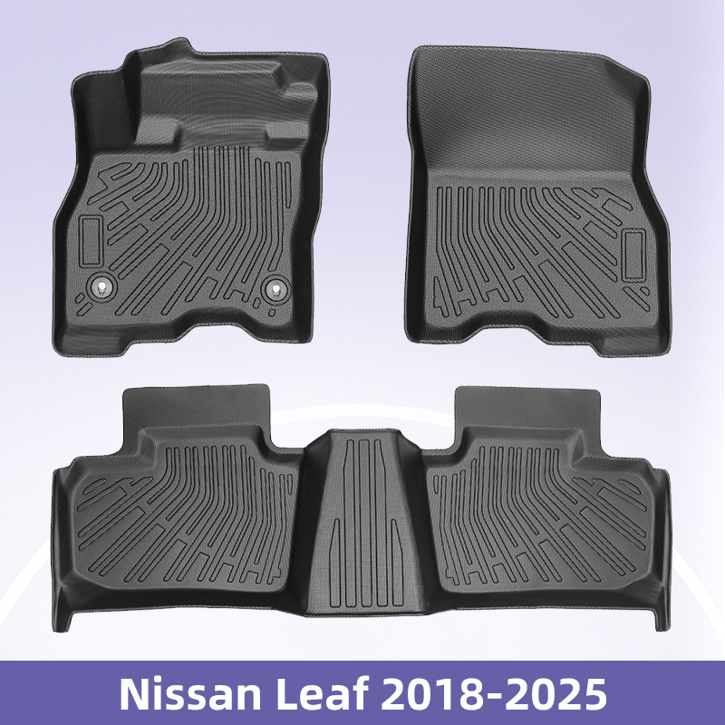 Para Nissan Leaf 2018 - 2025 TPE Foot Pads 3D All Weather Material Backpack Pad