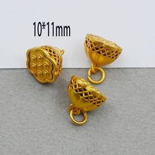 铜镀沙金莲蓬莲子镂空两世欢手链钥匙扣diy饰品挂件吊坠首饰配件