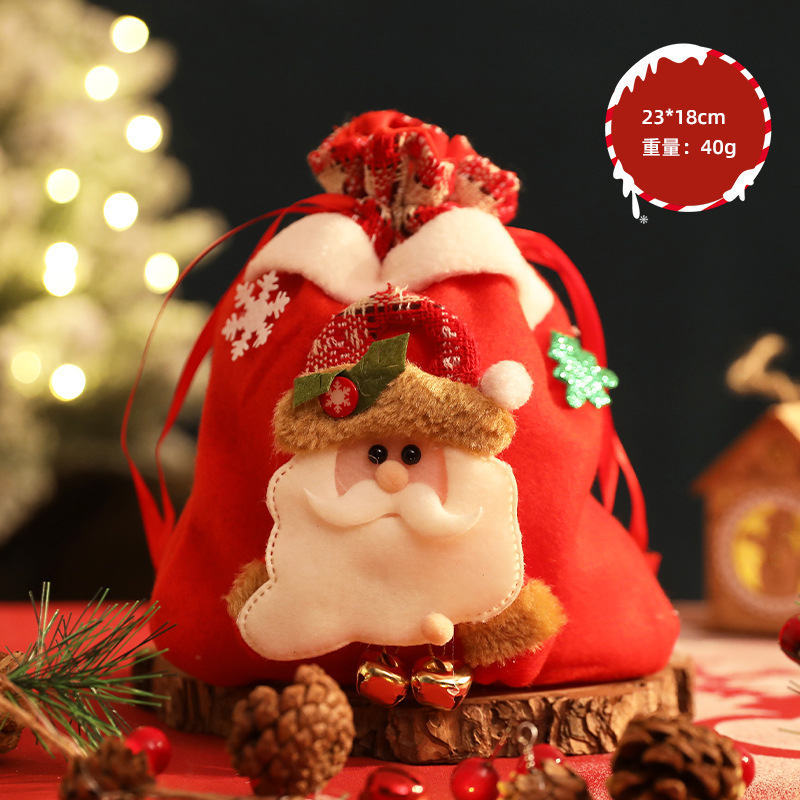 Bolsa de regalo de Navidad Nochebuena pequeño regalo creativo muñeca anciano muñeco de nieve bolsa de manzana niños bolsa de dulces