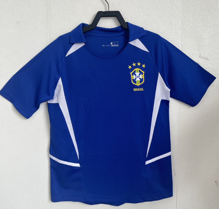 Camiseta de Brasil de manga corta retro 2002 Francia Chelsea Argentina Santas Portugal Camiseta de fútbol AC Milan