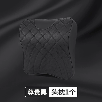 Headrest — Lumbar Support - soft-and-comfortable-single-black-headrest-environmentally-friendly-and-odor-free