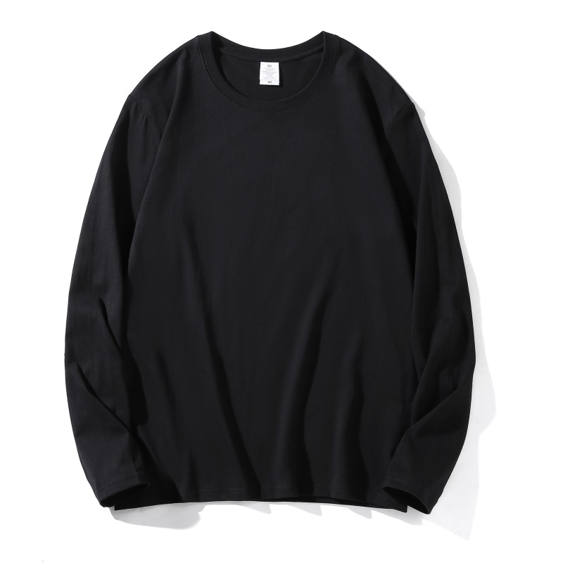 230g長袖Tシャツ メンズ 無地 丸首 ゆったり ベースレイヤー カルチャーシャツ インナー 作業服 カスタムプリントロゴ入り|undefined