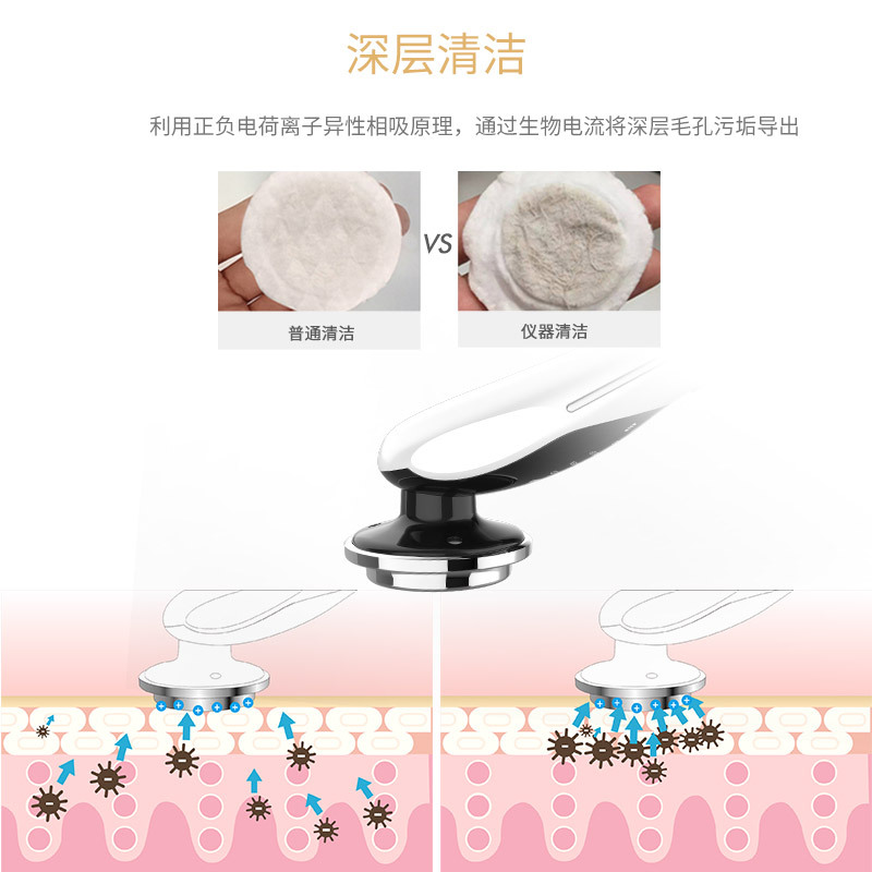 Instrumento de belleza instrumento de importación con EMS Ion facial color luz instrumento de belleza instrumento de cuidado de la piel micro actual luz roja rejuvenecimiento de la piel