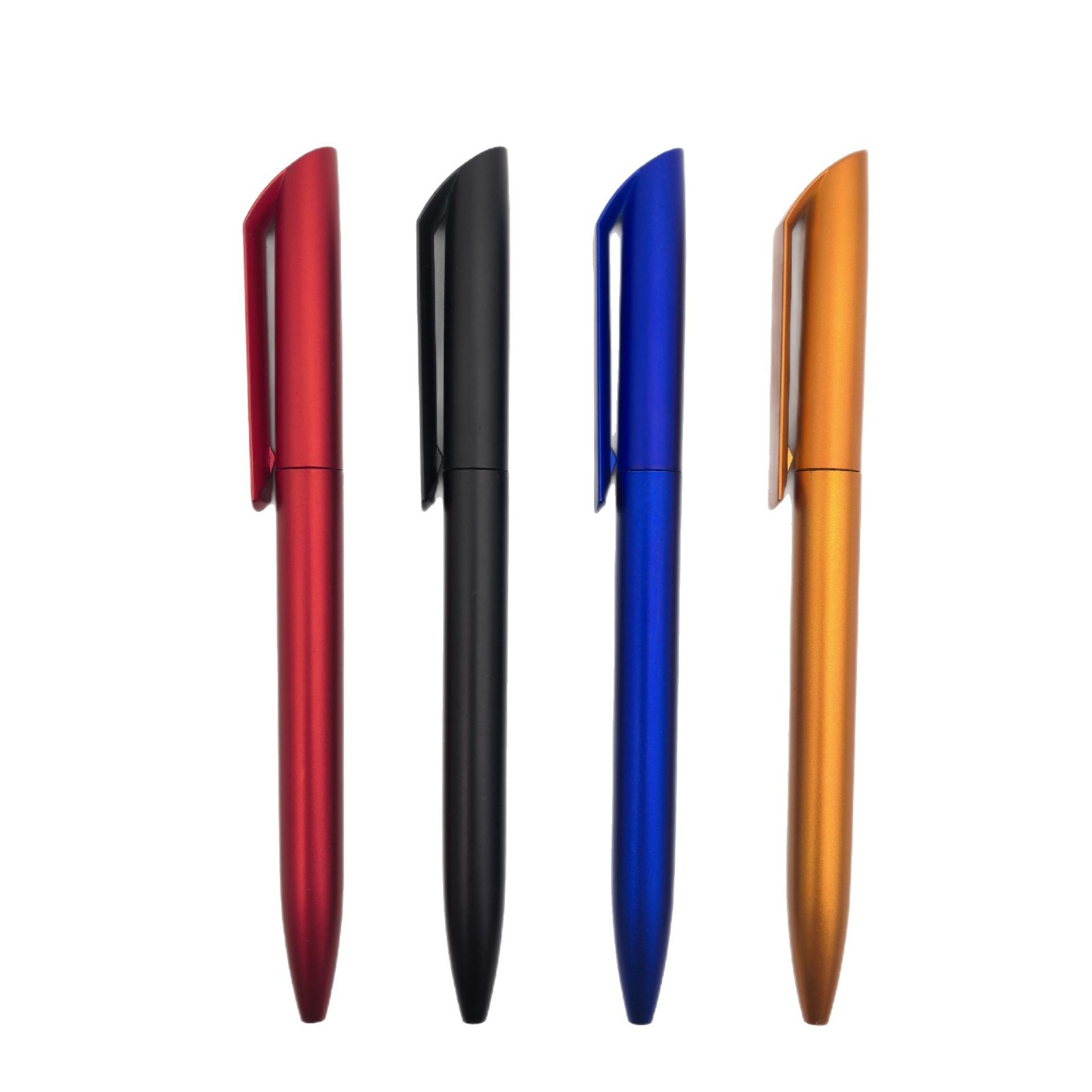 Suministro de bolígrafo de torsión de plástico de boca oblicua, pintura en aerosol, bolígrafo de regalo publicitario, bolígrafo de promoción de color, bolígrafo de logotipo de hotel publicitario