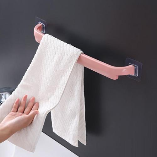 Bathroom towel bar punch-free rack bathroom towel hanging rack kitchen rag rack bathroom storage rack
