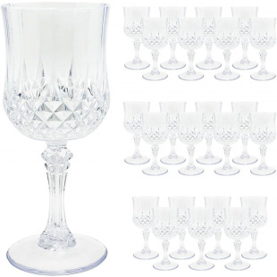 Factory direct anti-glass brick and stone pattern plastic cup goblet high-grade plastic cup drinking cup red wine cup