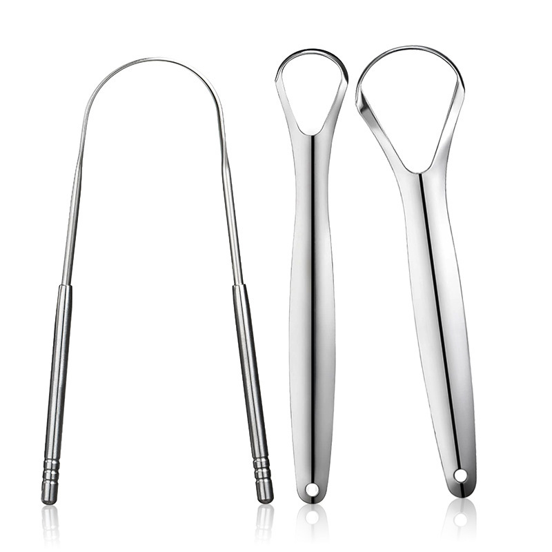 舌苔ブラシ舌掻き器ステンレス鉄箱セット3点セットセット口腔掻き舌苔クリーナー卸売り|undefined