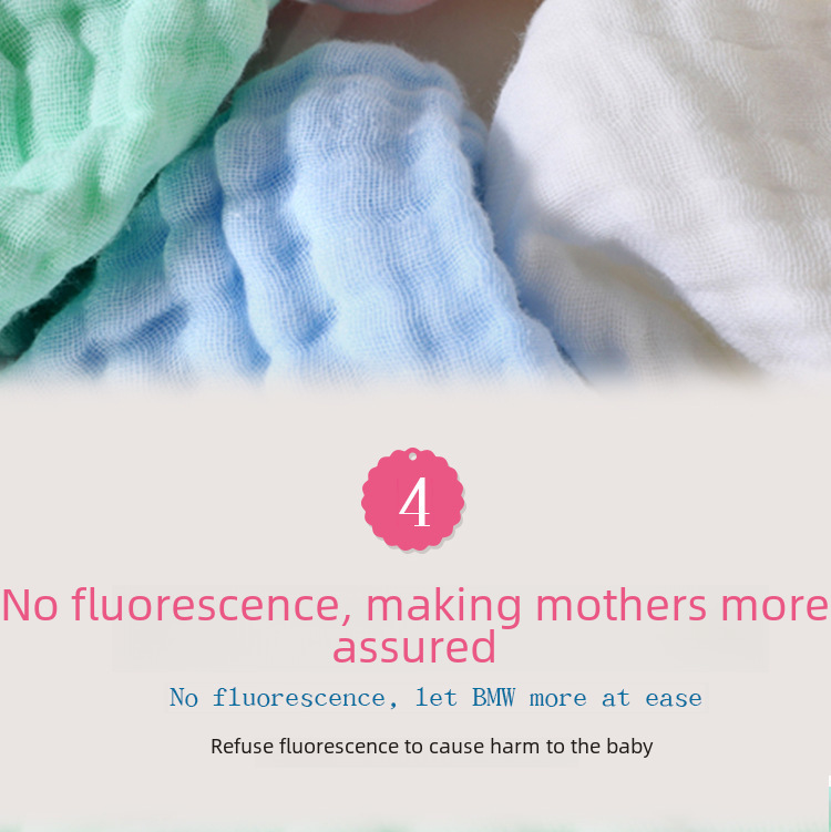 Cross-Border baby gauze 6 layers of children's embrace 105*105 baby bath towel soft absorbent breathable maternal and child products
