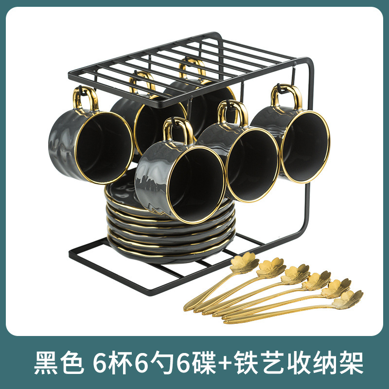 (Deep gray) 6 cups and 6 disc-Send a spoon+shelf