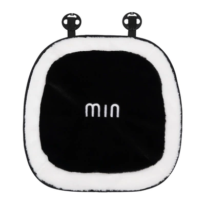 Winter plush car seat cushion, warm and thickened, popular rabbit fur with white edges, single-piece car seat cover (Seat cushion, seat cover) - rabbit-fur-white-edge-min-seat-cushion-front-row