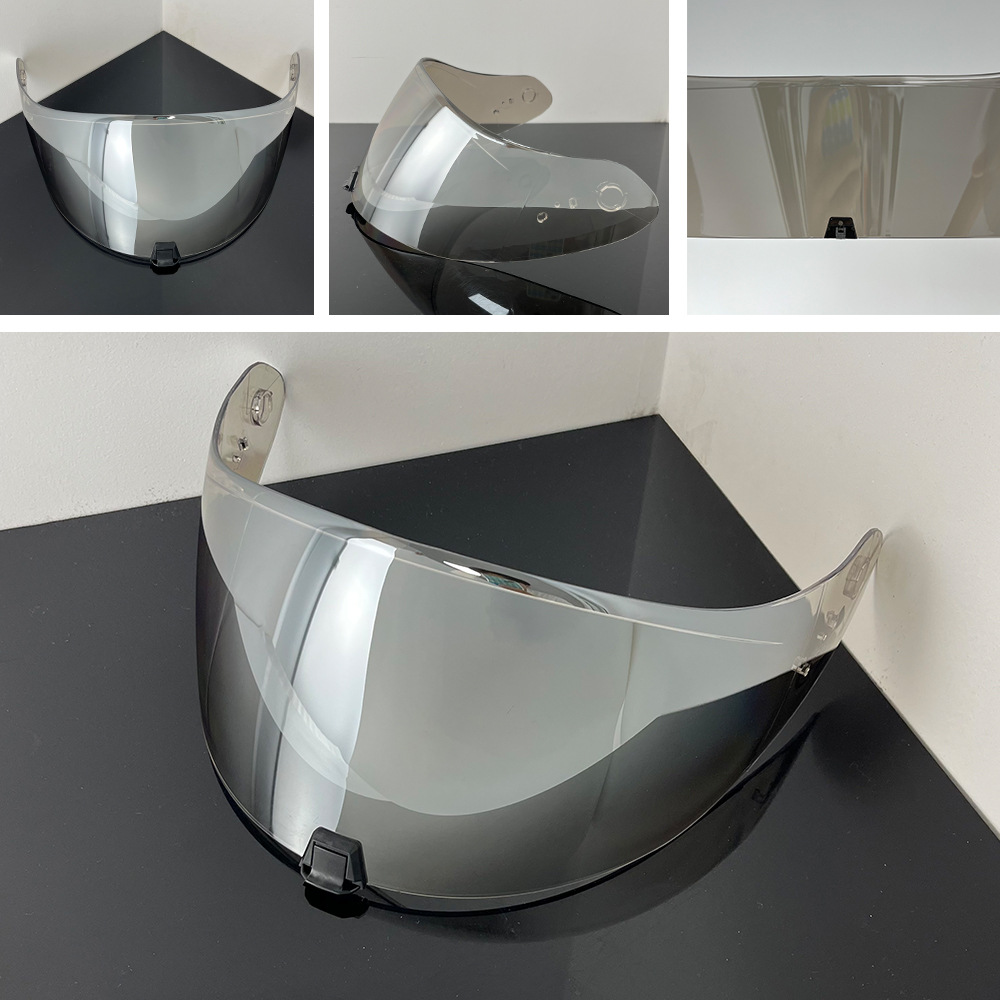 R420 Scorpion Helmet Lens R420 Full-Face Helmet Lens Electroplated Sun Protection Day and Night Universal Helmet Accessories Lock Buckle