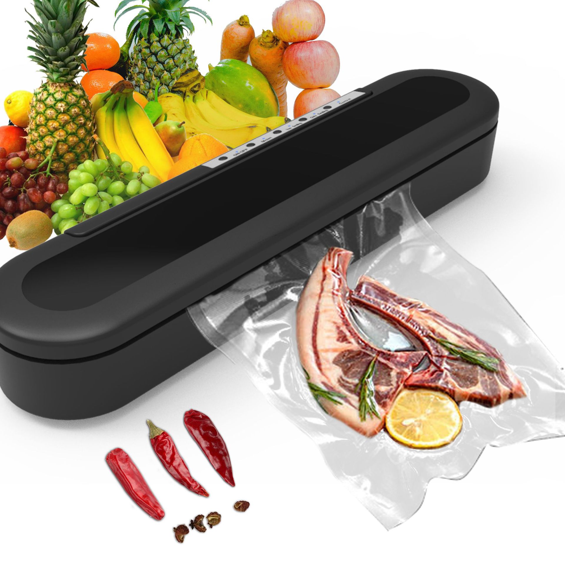 跨境厨房小家电真空封口机 亚马逊食品包装保鲜密封机