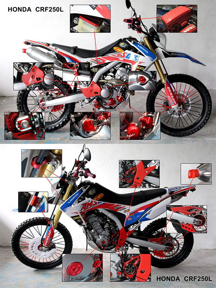Off-road motorcycle modified CNC accessories CRF/CR125/250/450R aluminum alloy wire clamp pipe fixing clamp