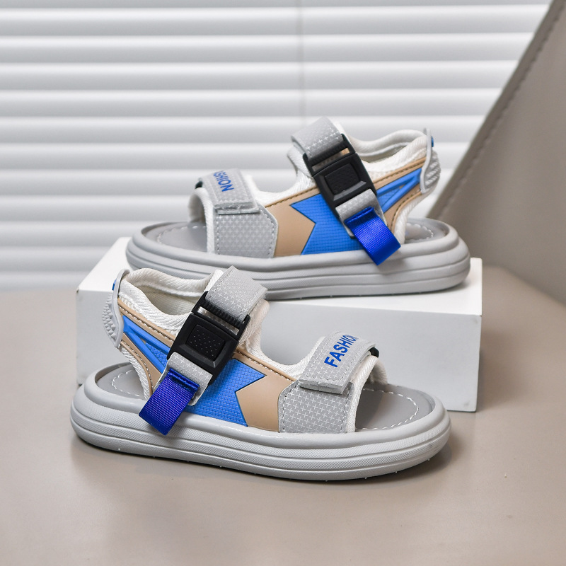 Sandalias para niños nuevo verano 2025 zapatos de playa deportivos y de ocio para niños y niñas sandalias antideslizantes de suela suave para niños y niñas