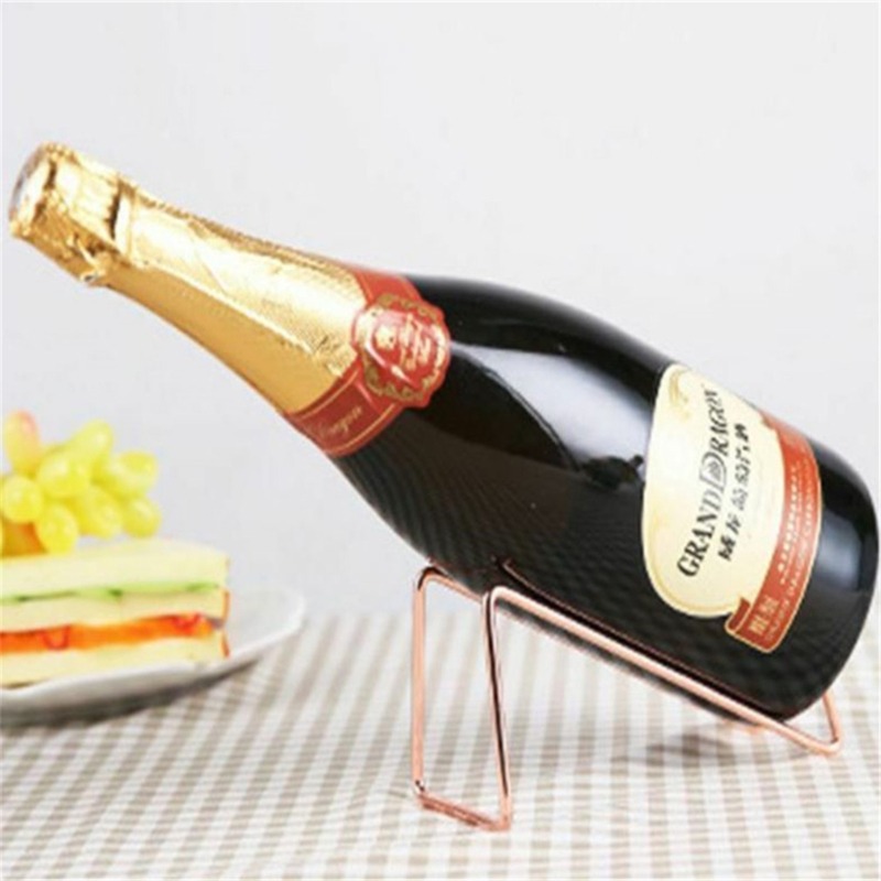Home stainless steel wine rack, minimalist red wine wine rack, champagne rack, stylish wine bottle holder decor
