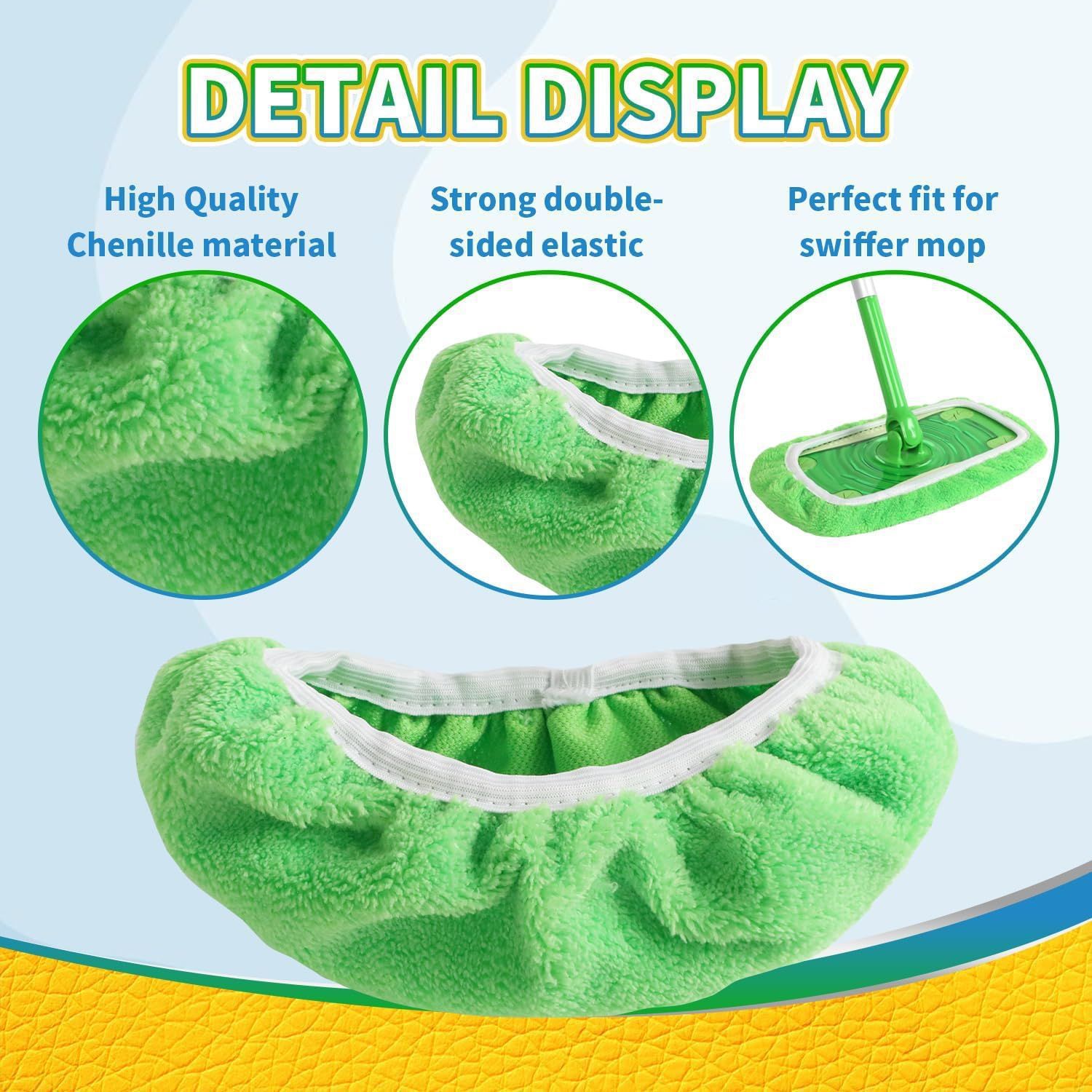 Funda de Repuesto para Trapeador Plano de Microfibra Lavable y Reutilizable
