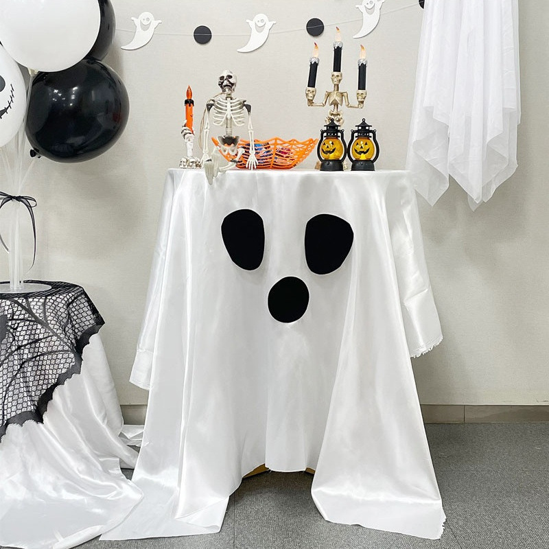 Insハロウィーン使い捨て幽霊テーブルクロスpvc装飾配置円卓レストランバー雰囲気カフェ道具|undefined