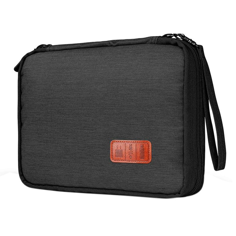 Neutral Universal Travel Organizer Bag for Electronics and Chargers – Black or Grey, 28×22×3 cm