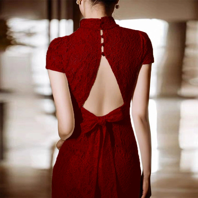 Белое свадебное платье, кружевной цинтань cheongsam?