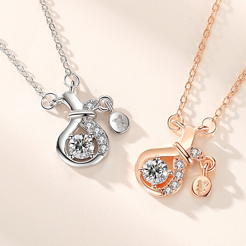 S925 plata esterlina collar de las mujeres retro ins estilo creativo sentido diseño Jinbao clavícula cadena al por mayor