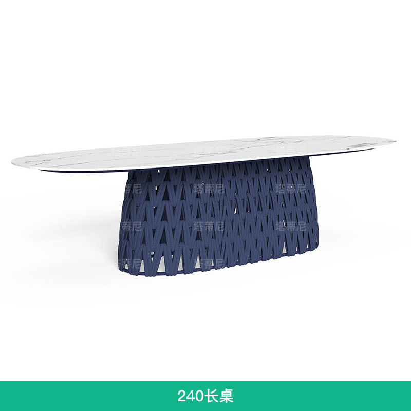 Mesas y sillas para exteriores, jardín de villa con patio, sillas de ratán resistentes al sol y a la lluvia, mesa de comedor de pizarra para terraza, mesa redonda y sillas para exteriores image 12