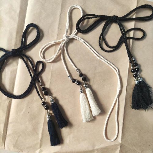 Retro hot style literary woven waist rope for women, ultra-fine cotton rope waist for women, windbreaker belt with fur