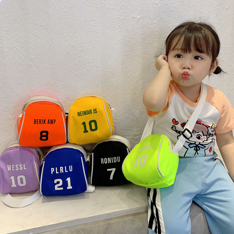 Korean Edition Children&#39;s Bags 2021 new pattern lovely Inclined shoulder bag men and women fashion The single shoulder bag Child leisure time Satchel